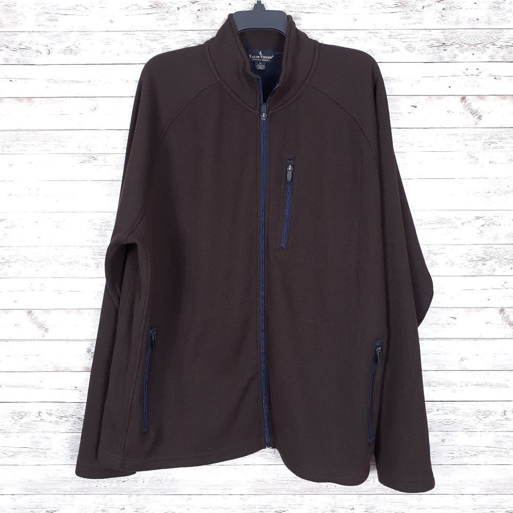 Tailor Vintage Mens Thermal Jacket XL Brown Fleece Lined E